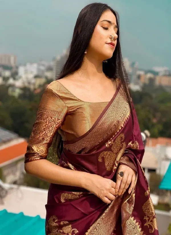 DDF Heerva Soft Lichi Silk Designer Saree